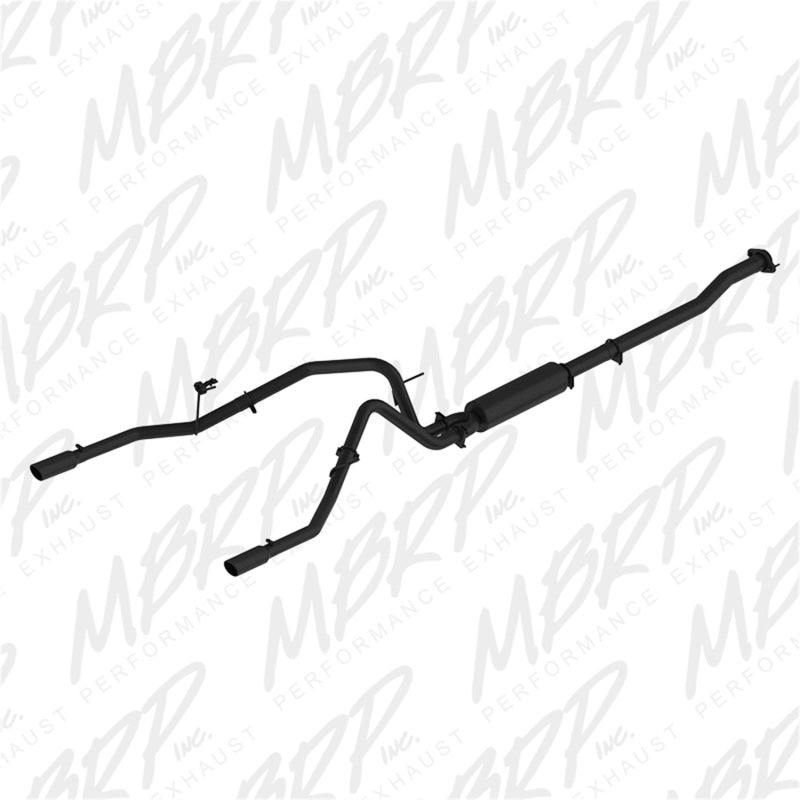 MBRP Armor BLK Series 11-14 Ford F-150 V6 EcoBoost Black Coated 2.5 Inch Cat-Back Dual Rear Exit Exhaust System