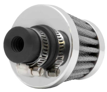 K&N Engineering 62-1600WT Crankcase Vent Filter with Chrome Top and Base for Classic and Racing Engines