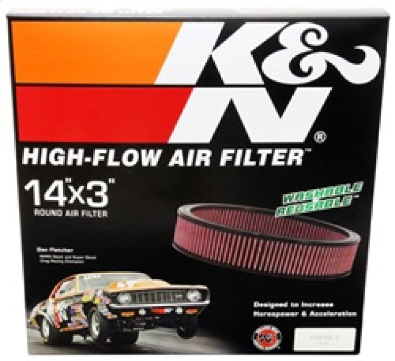 K&N Engineering E-1650 High-Flow Reusable Air Filter for Mercedes-Benz and GM Vehicles