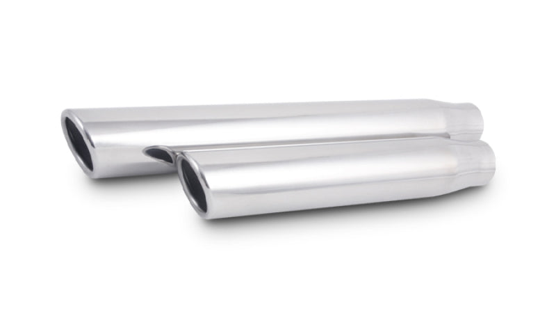 Vibrant 3.5-Inch Round Stainless Steel Truck and SUV Exhaust Tip with Rolled Edge - 11 Inch Length, Part Number 1578