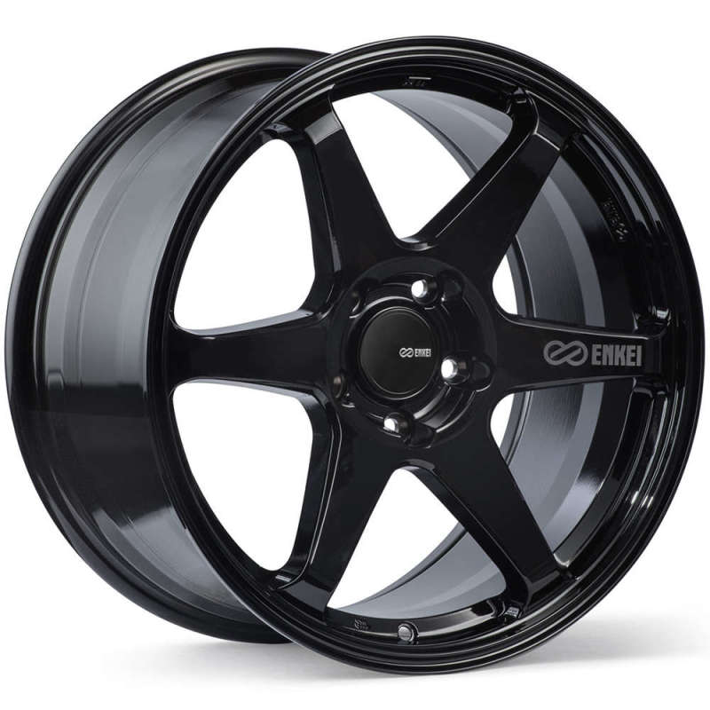 Enkei T6R 18x8 Inch Gloss Black Wheel with 40mm Offset and 5x114.3 Bolt Pattern