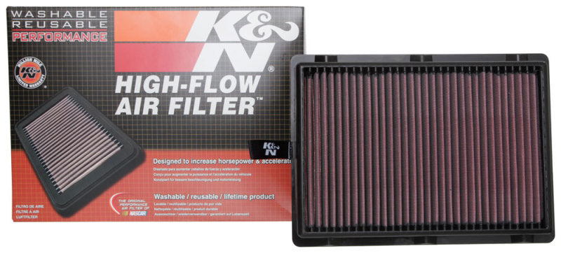K&N Engineering High-Flow Drop-In Air Filter for 2015-2016 Kia Sedona and 2016 Kia Sorento 2.4L L4 - Part No. 33-5075