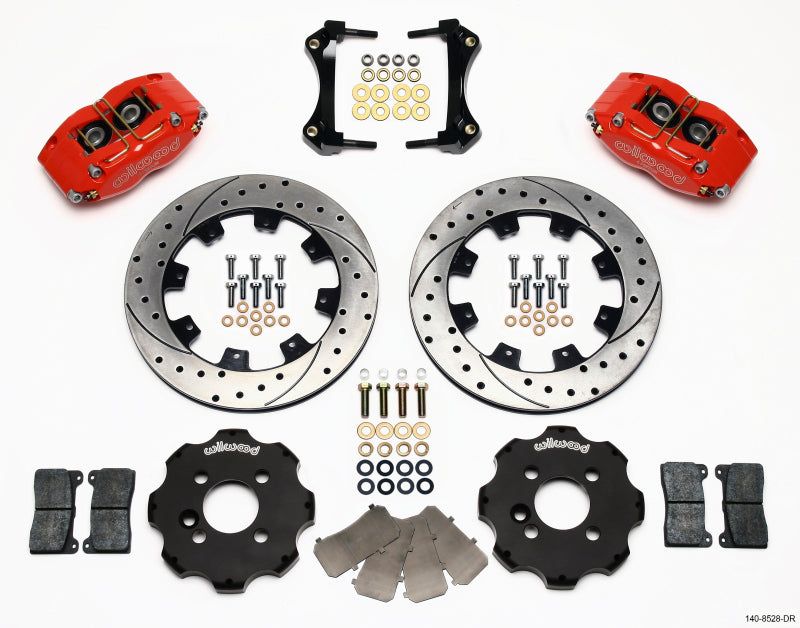 Wilwood Dynapro Radial Front Brake Kit for 2007-2010 Mini Cooper – 12.19-inch Drilled Red Calipers