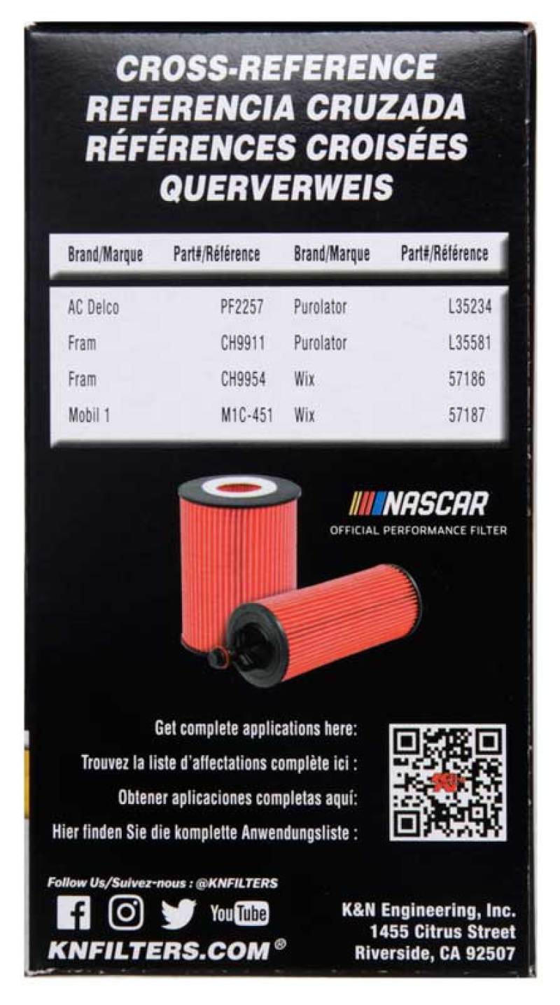 K&N Engineering HP-7010 Cartridge Oil Filter for 2011-2013 Volkswagen Models