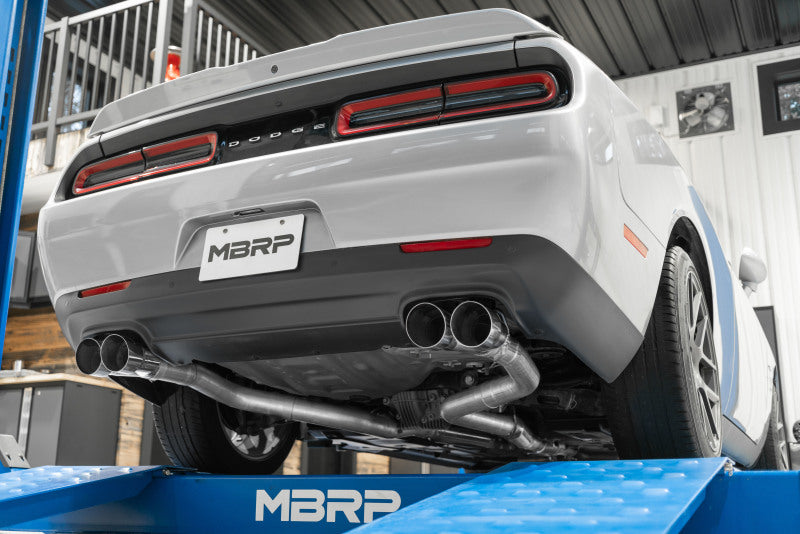 MBRP Armor Lite Series 15-16 Dodge Challenger RT 5.7L Dual Rear Cat-Back Exhaust System with Quad Tips