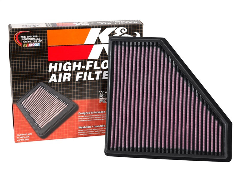 K&N Engineering 33-5059 High-Flow Reusable Air Filter for Cadillac CTS (2016-2019) – Improved Horsepower & Engine Protection