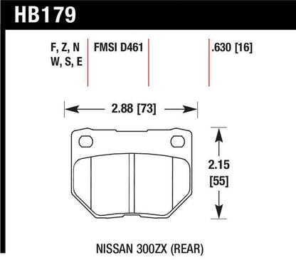 Hawk 06-07 WRX DTC-30 Rear Race Pads