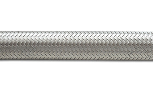 Vibrant -6 AN Stainless Steel Braided Flex Hose (2 ft) for Automotive Applications