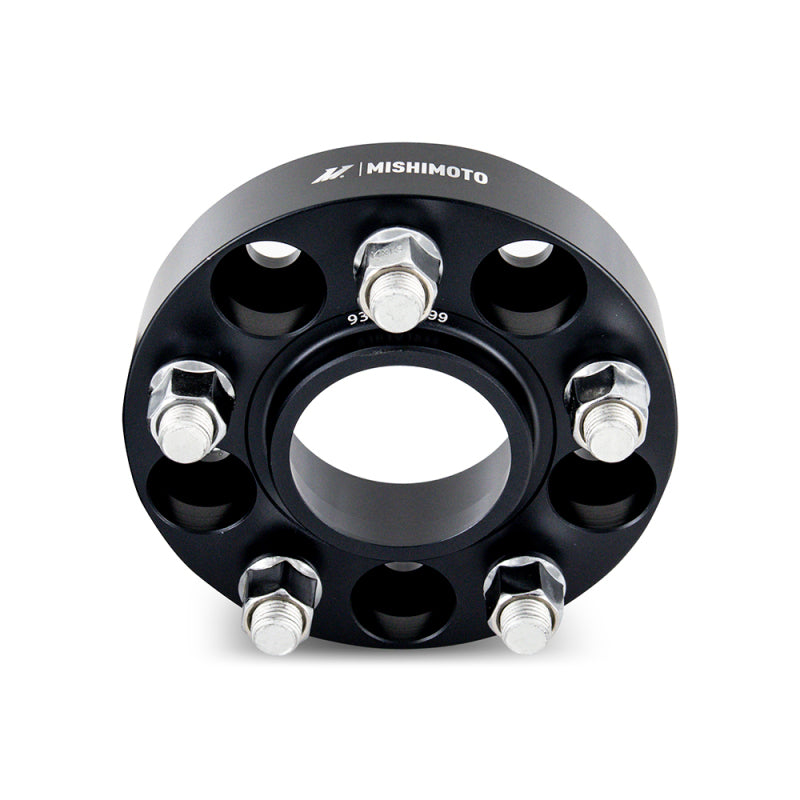 Mishimoto 5x114.3 Wheel Spacers with 67.1mm Center Bore and M12 Studs – Black, Part Number MMWS-004-250BK