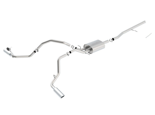 Borla S-Type Cat-Back Exhaust System for 2014-2018 Chevrolet Silverado 1500 and GMC Sierra 1500 with 5.3L V8 - Ext. & Crew Cab