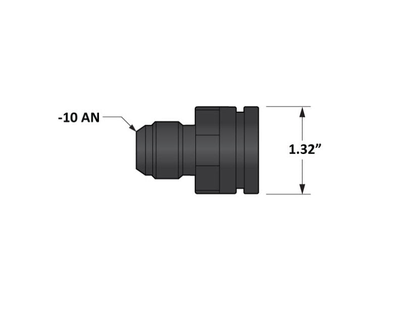 Fleece Performance Universal Billet Aluminum Adapter Fitting -10AN Male to 1.325 Inch O-Ring Bore