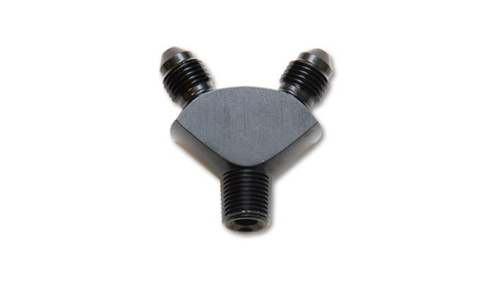 Vibrant Performance -3AN x -3AN x 1/8-Inch NPT Aluminum Y-Adapter Fitting Part 10818