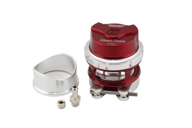 Turbosmart RacePort BOV - Red Gen V with 330 CFM Flow and Unique Collar Design