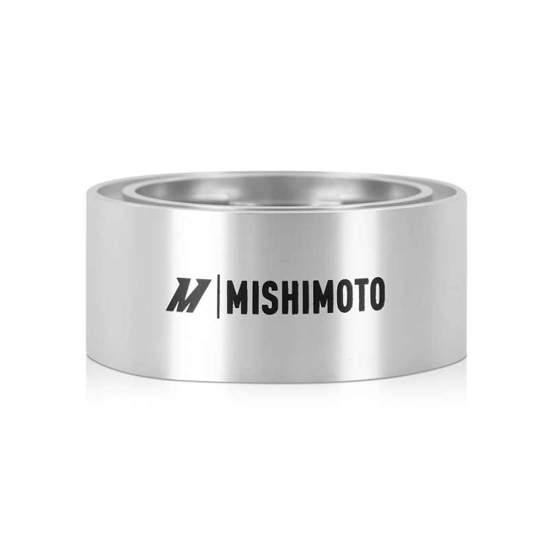 Mishimoto Oil Filter Spacer 32mm M22 x 1.5 Thread - Silver for Enhanced Engine Clearance and Monitoring