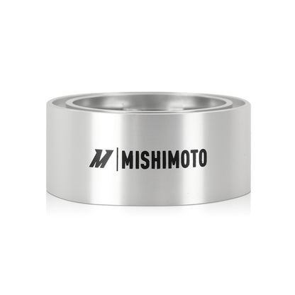Mishimoto Oil Filter Spacer 32mm M22 x 1.5 Thread - Silver for Enhanced Engine Clearance and Monitoring