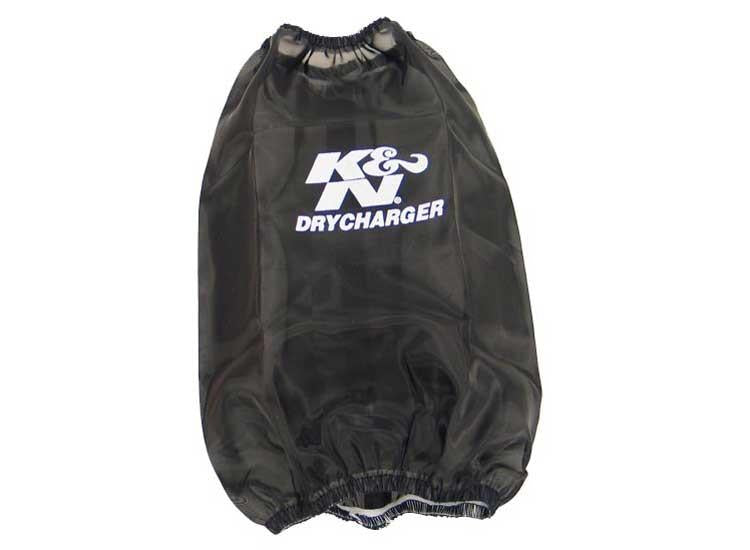 K&N Engineering RF-1032DK Drycharger Round Tapered Air Filter Wrap for 6.5-inch Base Diameter, 4.5-inch Top Diameter, 7-inch Height - Black