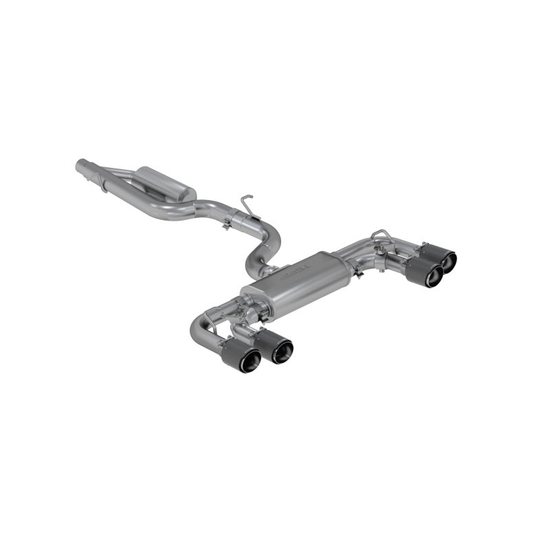 MBRP Armor Pro Series 15-19 Volkswagen Golf R 3-inch Cat Back Exhaust System with Quad Carbon Fiber Tips - T304 Stainless Steel
