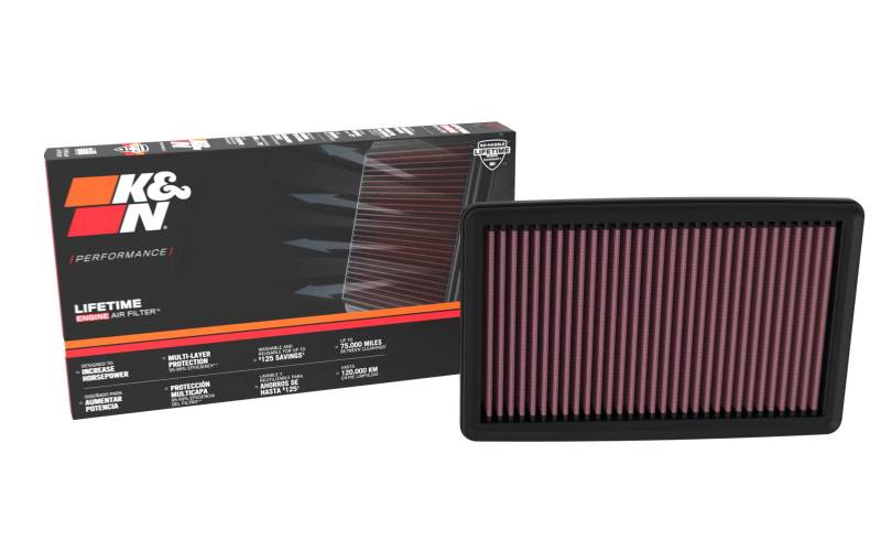 K&N Engineering High-Flow Replacement Air Filter for 2024 Honda Civic and Acura Integra Models (Part #33-5139)