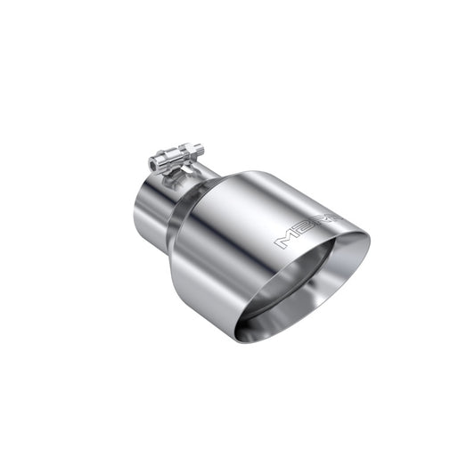 MBRP Universal T304 Stainless Steel Exhaust Tip 3 Inch Inlet / 5 Inch Outlet / 8 Inch Length, Angle Cut, Dual Wall