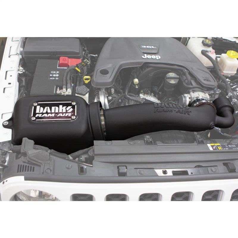Banks Power Ram-Air Cold Air Intake System for 2018-2026 Jeep Wrangler JL & Gladiator JT 3.6L with Big-Ass Filter