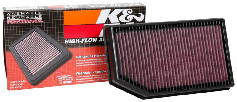 K&N Engineering 33-5076 High-Flow Drop-In Air Filter for 2018-2019 Jeep Wrangler JL 2.0L & 3.6L