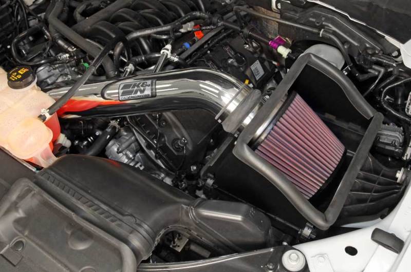 K&N Engineering High Flow Performance Cold Air Intake Kit for 2015-2016 Ford F-150 5.0L V8 - Part #77-2591KP