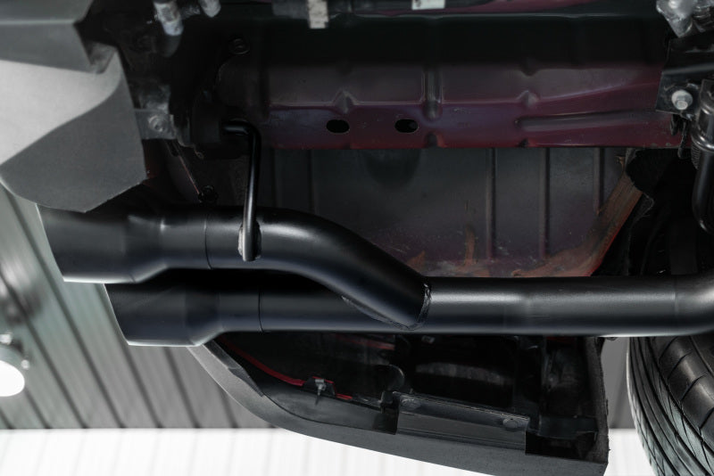 MBRP Armor BLK Series 2.5-inch Black Coated Non-Active Dual Axle Back Exhaust for Ford Mustang 2018-2022