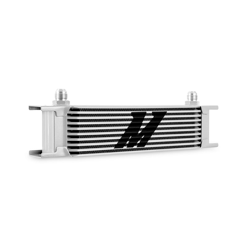 Mishimoto Universal -8AN 10-Row Oil Cooler - Silver for Engine, Transmission, and Power Steering Fluids