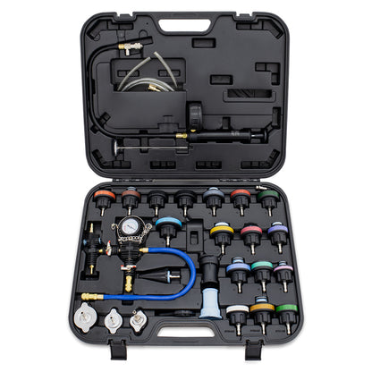 Mishimoto Cooling System Pressure Tester and Vacuum Refill Kit - 28 Pieces