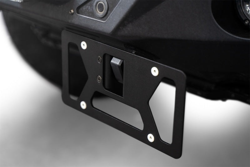 Addictive Desert Designs Clevis Mounted Front License Plate Bracket - Adjustable Off-Road License Plate Mount with Swivel Feature