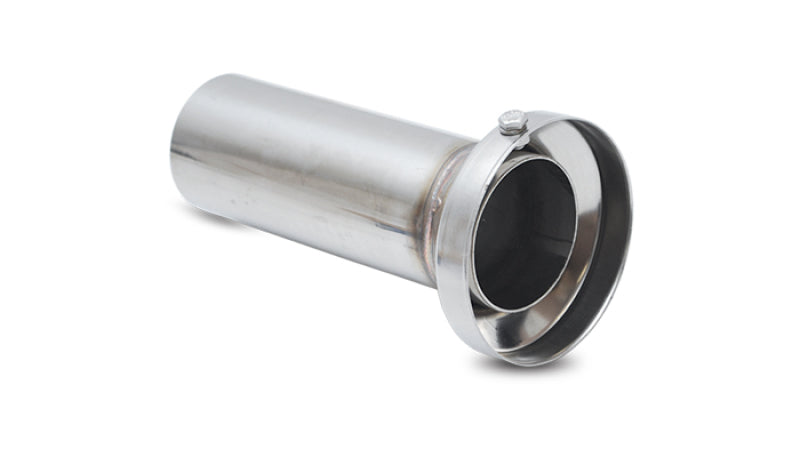Vibrant Performance 3.90 Inch Inner Silencer Muffler with 2.5 Inch Tubing and Stainless Steel Construction