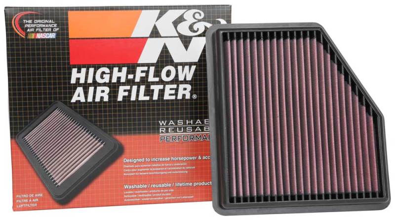 K&N Engineering 33-5095 High-Flow Reusable Air Filter for 2019-2020 Nissan Altima 2.5L