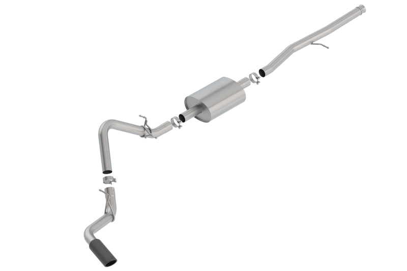 Borla 2019-2025 Silverado/Sierra Cat-Back Exhaust System with Black Chrome Tip - Part #140794BC