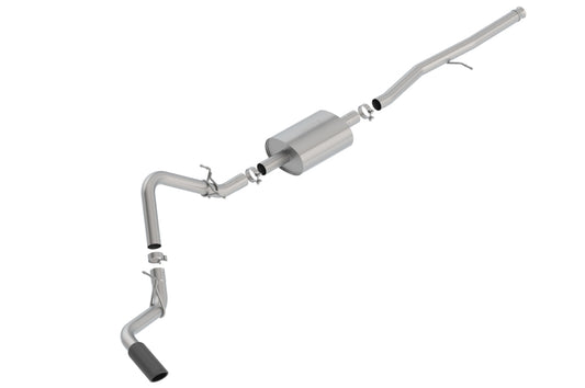 Borla 2019-2025 Silverado/Sierra Cat-Back Exhaust System with Black Chrome Tip - Part #140794BC