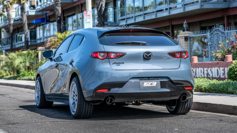 Borla 11970BC Axle-Back Exhaust System for Mazda 3 Hatchback 2019-2024 with Black Chrome Tips