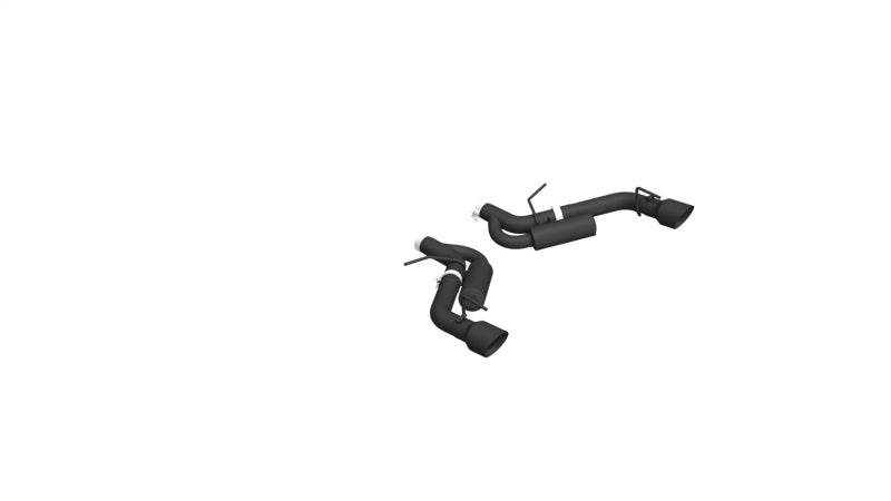 MBRP Armor BLK Series Dual Rear Exit Axle Back Exhaust System for Chevrolet Camaro 2016-2024, Black Coated with 4.5-inch Tips