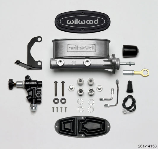 Wilwood HV Tandem Master Cylinder Kit with Proportioning Valve for Early Mustang, 15/16-inch Bore