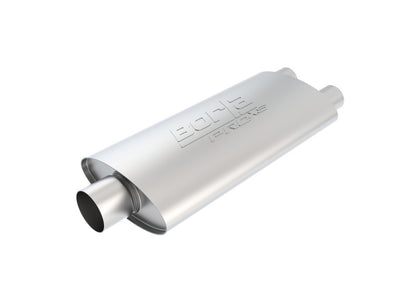 Borla ProXS 3-inch Inlet Dual 2.25-inch Outlet Oval Muffler with Reversible Design