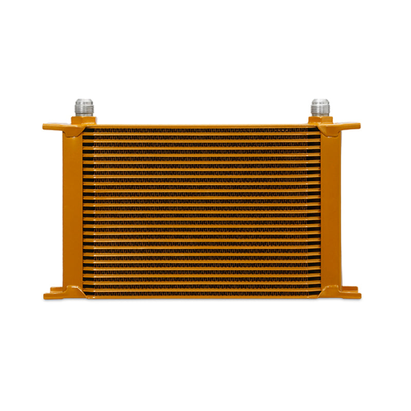 Mishimoto Universal 25-Row Oil Cooler - Gold for Mustang and Vehicle Cooling Enhancement