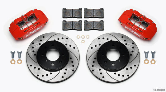 Wilwood DPHA Front Caliper & Rotor Kit for Honda/Acura with 262mm OE Rotor - Red