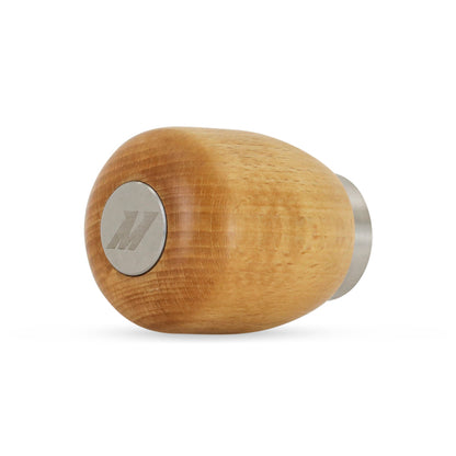 Mishimoto Short Steel Core Beech Wood Shift Knob - Elegant and Durable Manual Transmission Accessory