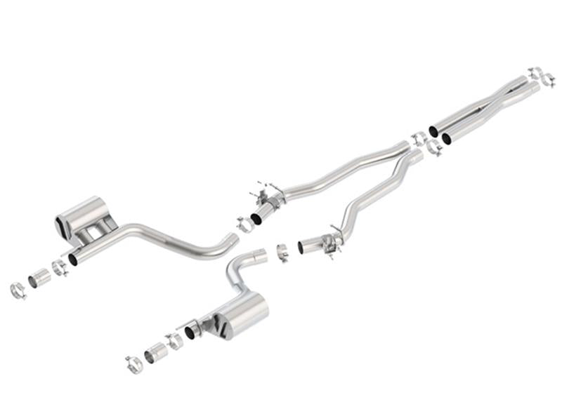 Borla ATAK Cat-Back Exhaust System for 2015-2023 Dodge Charger SRT Hellcat 6.2L V8 with Active Valves and Merge X-Pipe