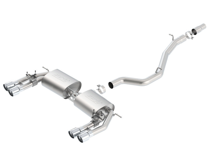 Borla S-Type Dual Round Rolled Catback Exhaust System for 2015-2020 Audi S3 – Part #140631