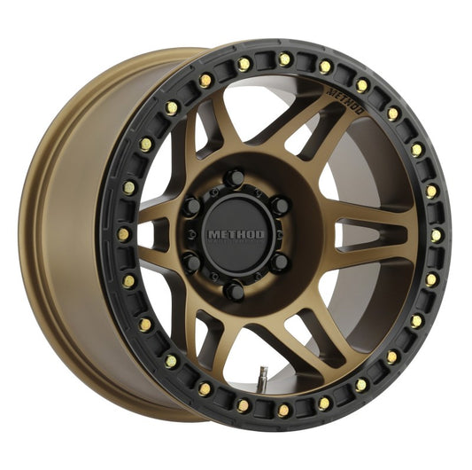 Method MR106 Beadlock 17x9 Bronze Wheel with 6x5.5 Bolt Pattern and -44mm Offset
