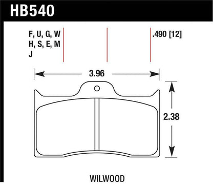 Hawk Wilwood 7112 Caliper DTC-70 Brake Pads
