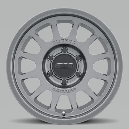Method Wheels MR703 17x8.5 Inch Titanium Off-Road Wheel with Bead Grip Technology