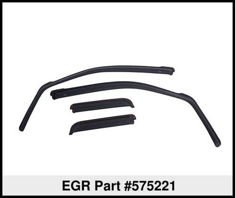 EGR In-Channel Window Visors for Toyota 4Runner 2010-2024 – Dark Smoke Finish, Set of 4 Part 575221