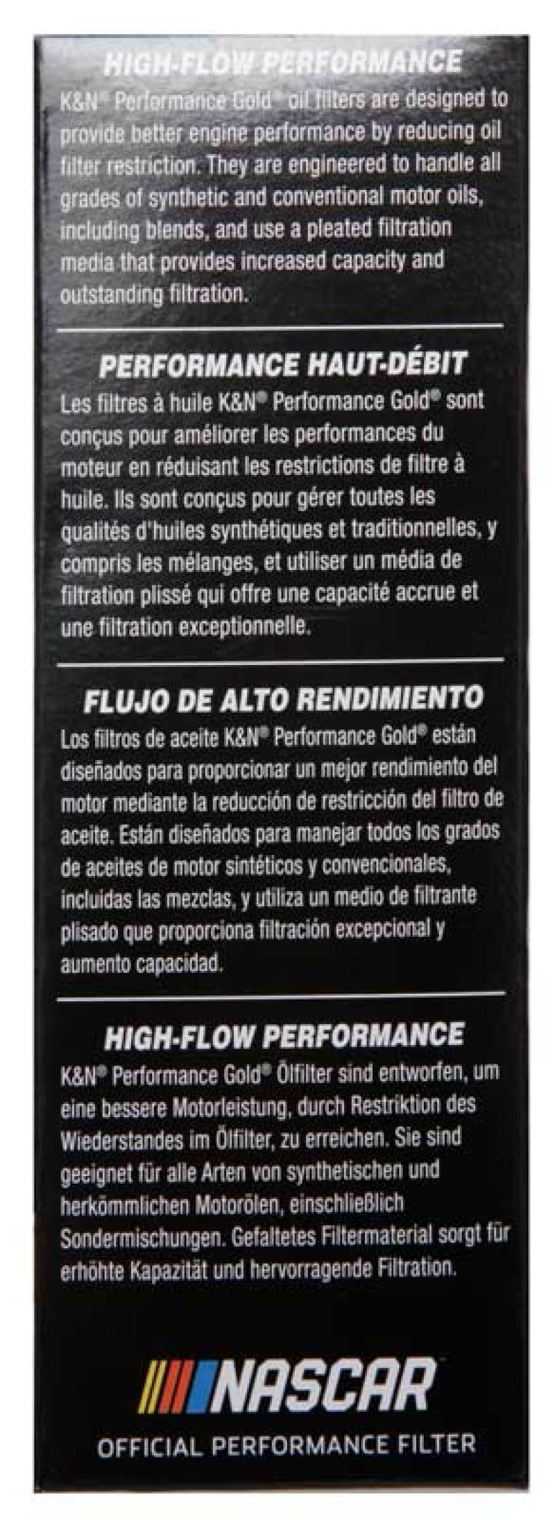 K&N Performance Oil Filter for 2014-2017 Dodge Durango and Jeep Grand Cherokee 3.6L, Part Number HP-7026
