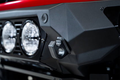 Addictive Desert Designs 21-22 Ford Bronco Bomber Front Bumper with Rigid 360 Mounts and D-Rings in Hammer Black