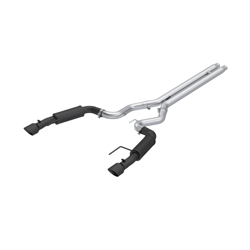 MBRP Armor BLK Series 3-Inch Dual Split Cat-Back Exhaust System for 2024-2025 Ford Mustang GT S650